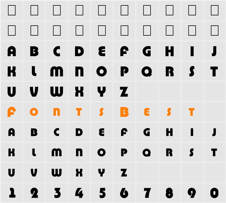 a_BighausTitulRg Character Map