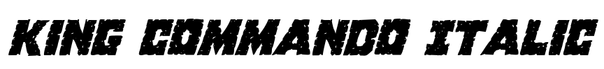 King Commando Italic Font Image