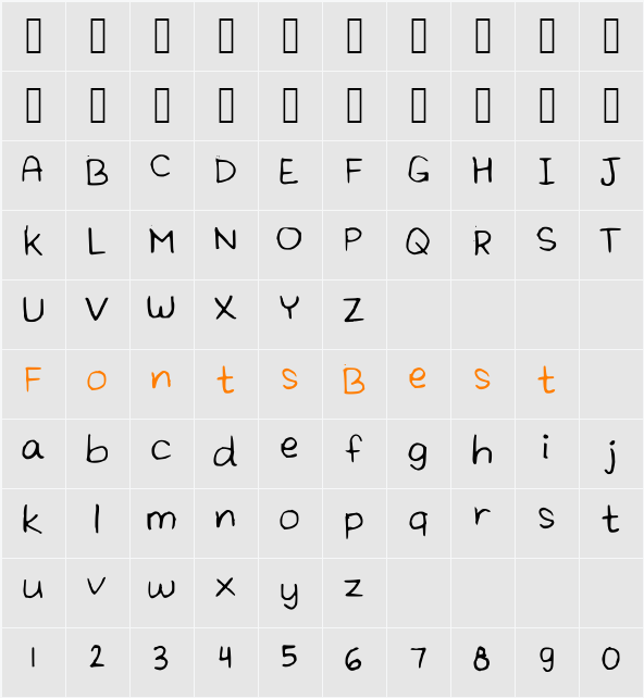 LaElique Character Map