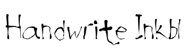 Handwrite-Inkbl Font Image