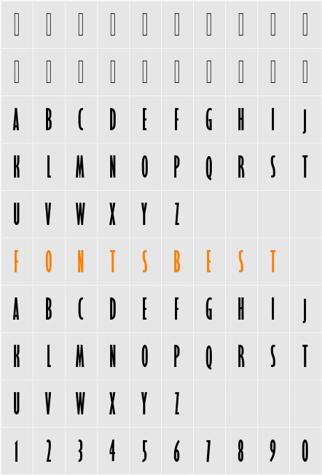 URWGalaxieNo2ComDBol Character Map