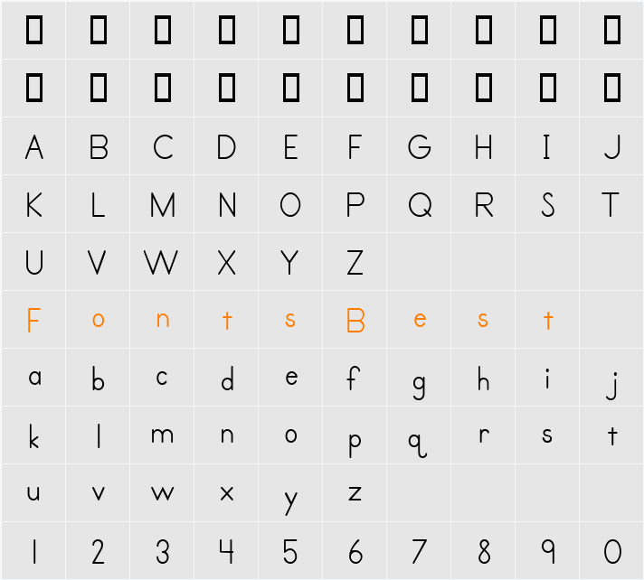 Primer Print Character Map