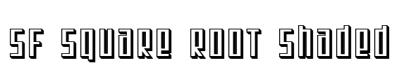 SF Square Root Shaded Font Image