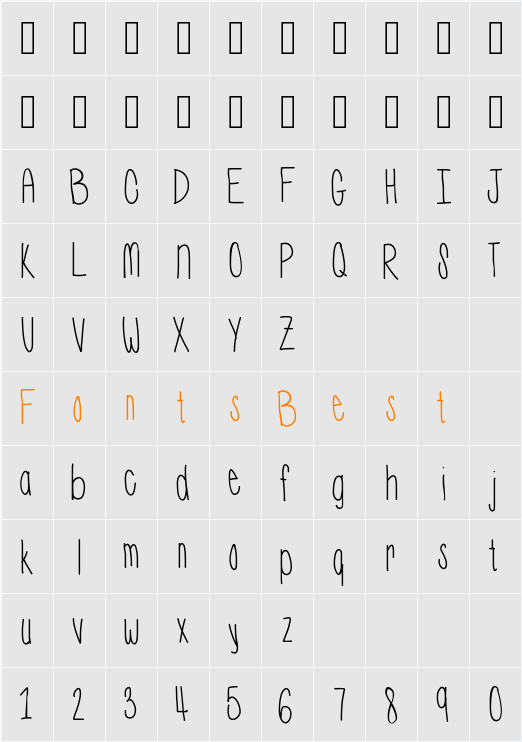 Wassup Character Map