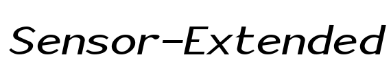 Sensor-Extended Font Image