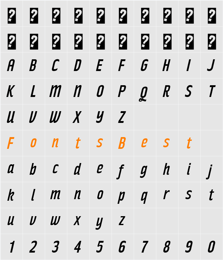 Rakesly Rg Character Map