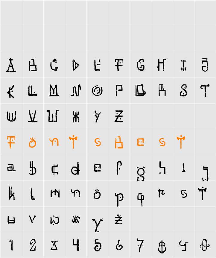 Unai Native Character Map