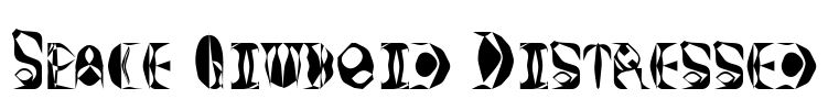 Space Gimboid Distressed Font Image