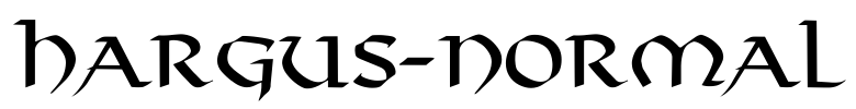 Hargus-Normal Font Image