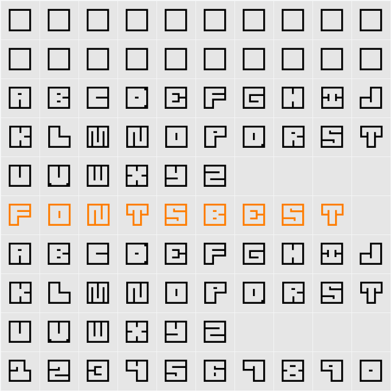 Square Limit MCE Character Map