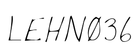 LEHN036 Font Image