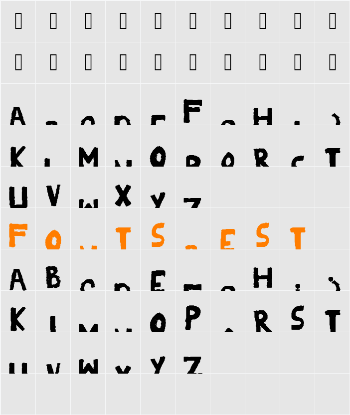YES_shaken Character Map