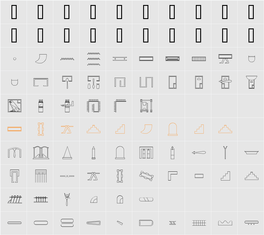 GlyphBasic Character Map