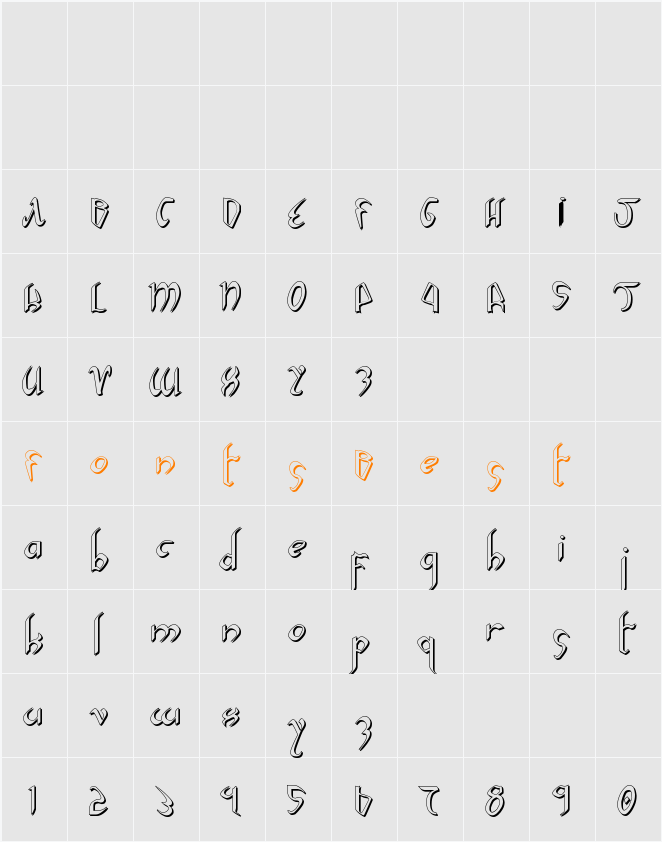 Xaphan II Shadow Character Map