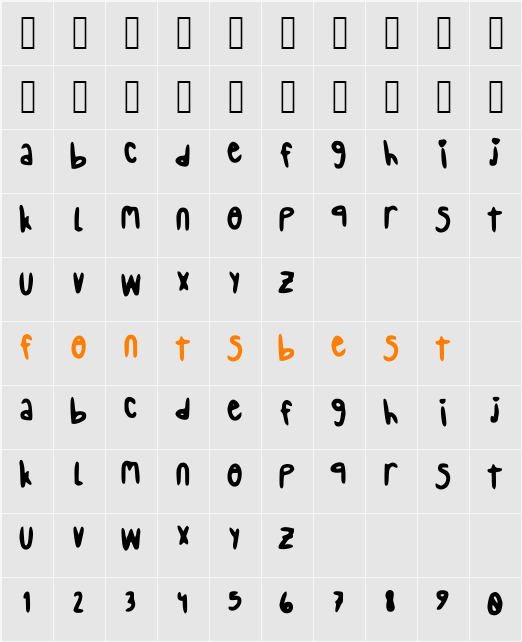 Skipping_Stones Character Map