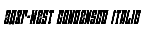 EAST-west Condensed Italic Font Image
