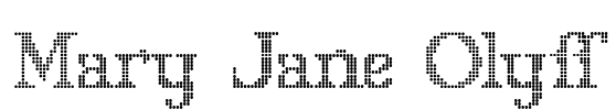Mary Jane Olyff Font Image
