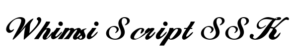 Whimsi Script SSK Font Image