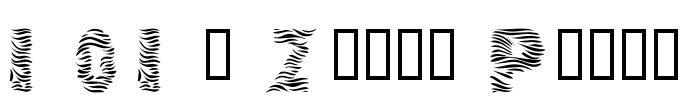 101! Zebra Print Font Image