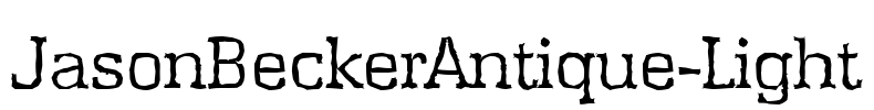 JasonBeckerAntique-Light Font Image