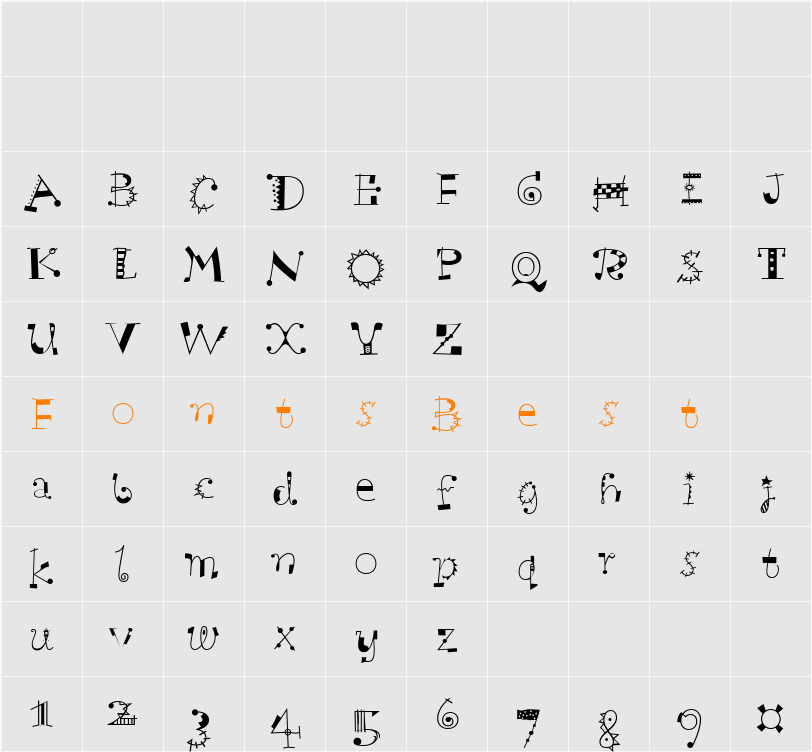 Scruff Character Map