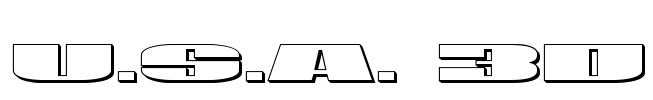 U.S.A. 3D Font Image