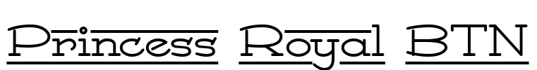 Princess Royal BTN Font Image