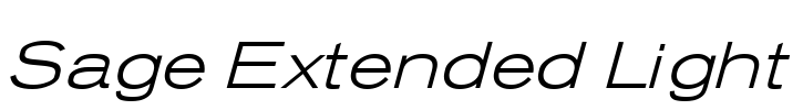 Sage Extended Light Font Image