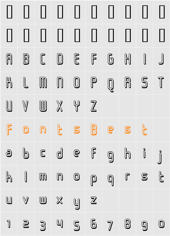 Sugarskin BTN Shadow Character Map