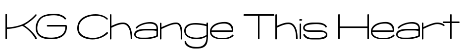 KG Change This Heart Font Image