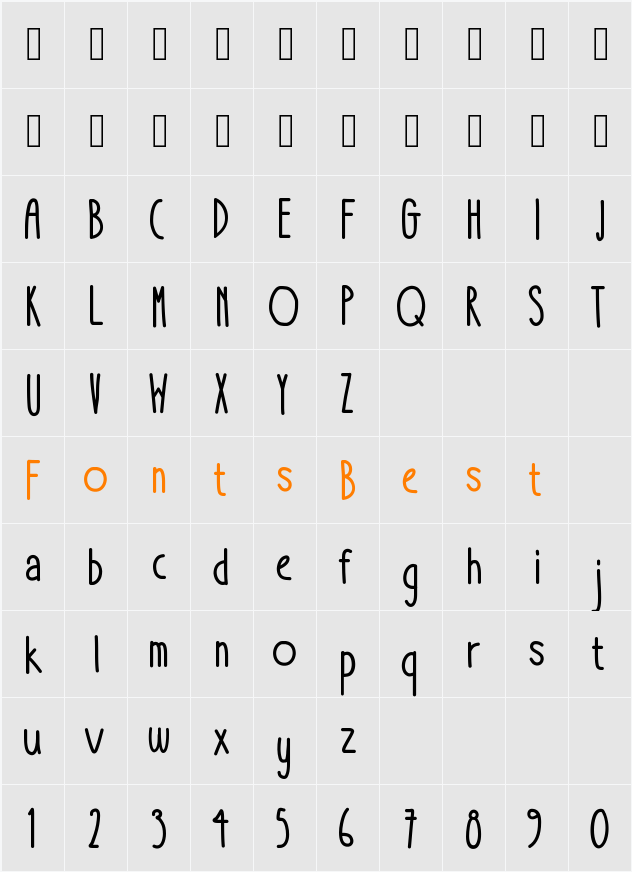 TakeItOrLeaveItBold Character Map