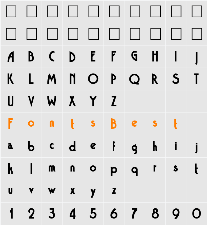 Tango Character Map