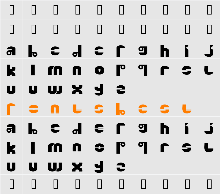 Quinkie Character Map