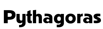 Pythagoras Font Image