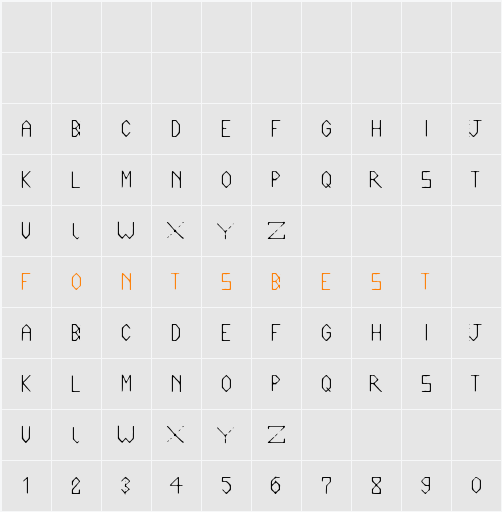 Liner34 Character Map