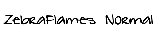 ZebraFlames Normal Font Image