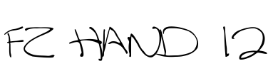 FZ HAND 12 Font Image