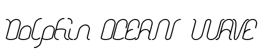 Dolphin OCEAN WAVE Font Image