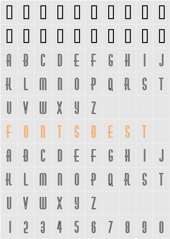 a_HuxleyOtl Character Map