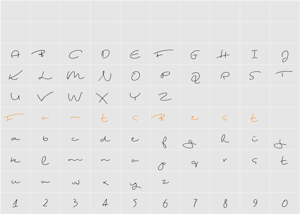 Ting Tong Character Map