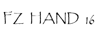 FZ HAND 16 Font Image