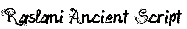 Raslani Ancient Script Font Image