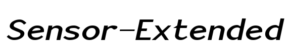 Sensor-Extended Font Image