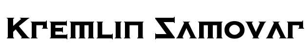 Kremlin Samovar Font Image
