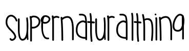 SupernaturalThing Font Image