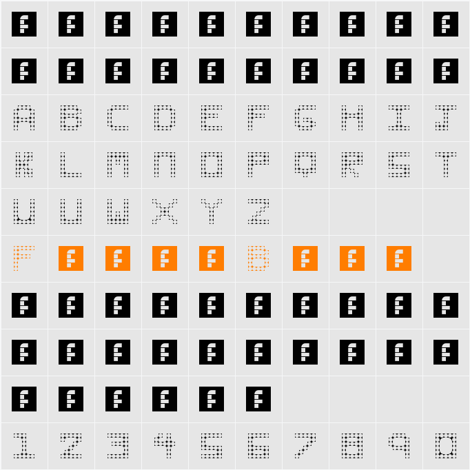 Stylish II Character Map