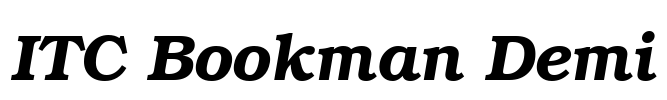 ITC Bookman Demi Font Image