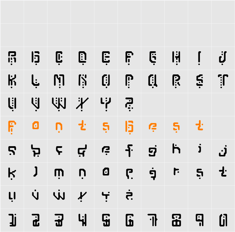 Lost Passenger (version 3) Character Map