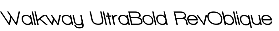 Walkway UltraBold RevOblique Font Image