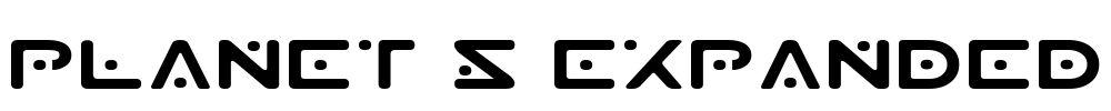 Planet S Expanded Font Image